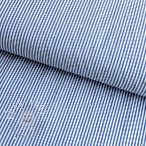 Bavlnená látka YARN DYED Stripes with studs blue