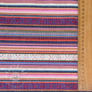 Žakár YARN DYED Stripes multicolor