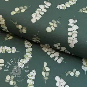 Dekoračná látka Eucalyptus dark green digital print