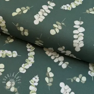 Dekoračná látka Eucalyptus dark green digital print