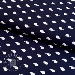 Bavlnená látka Marine navy