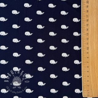 Bavlnená látka Marine navy