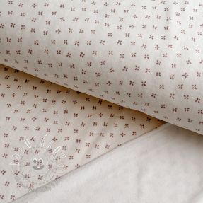 Kojenecký plyš Small flowers light salmon