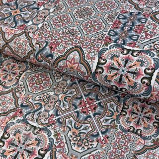 Dekoračná látka Mozaic navy digital print