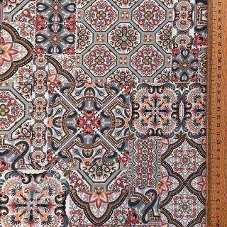 Dekoračná látka Mozaic navy digital print