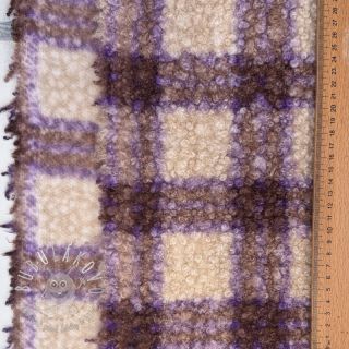 Kabátovina BOUCLÉ checks grape