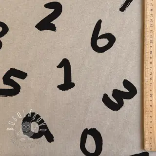 Teplákovina počesaná JOGGING Numbers taupe
