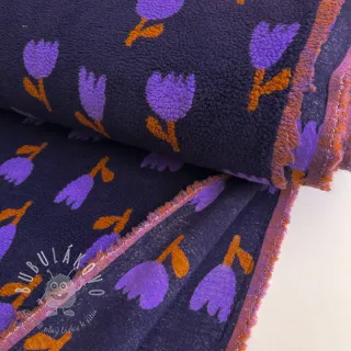 Kabátovina TEDDY JACQUARD Tulips navy
