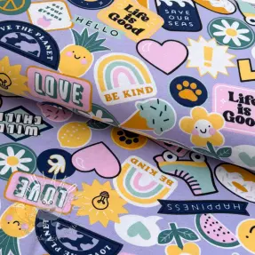 Úplet Patches and stripes lilac