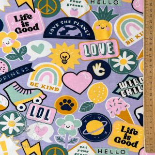 Úplet Patches and stripes lilac