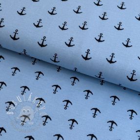 Úplet GLITTER Anchor light blue