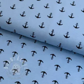 Úplet GLITTER Anchor light blue