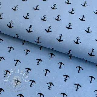 Úplet GLITTER Anchor light blue