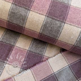 Látka na kostým YARN DYED BRUSHED Check blush