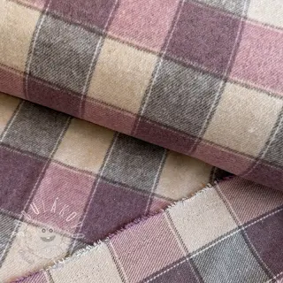 Látka na kostým YARN DYED BRUSHED Check blush