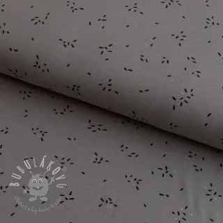 Úplet GLITTER Stripes rock grey