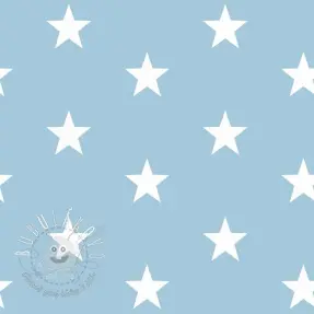 Bavlnená látka Stars light blue