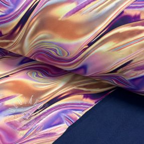 Softshell zimný Liquid metal pink digital print