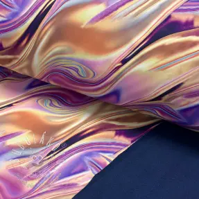 Softshell zimný Liquid metal pink digital print