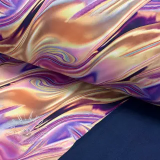 Softshell zimný Liquid metal pink digital print