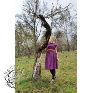 Bavlnená látka s ľanom purple