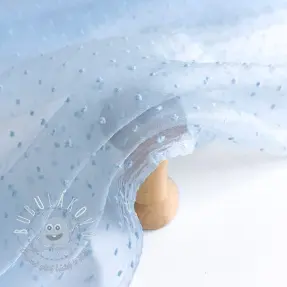 Tyl na TUTU DOTS light blue
