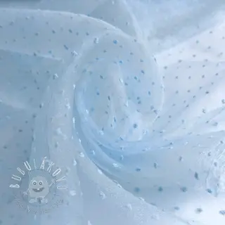 Tyl na TUTU DOTS light blue