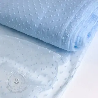 Tyl na TUTU DOTS light blue