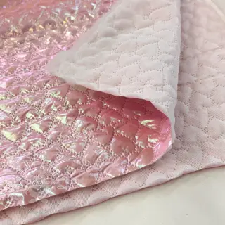 Prešívaná látka Fancy hearts light pink