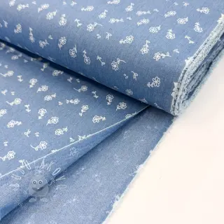JEANS STRETCH Small retro flowers jeans