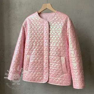 Prešívaná látka Fancy hearts light pink