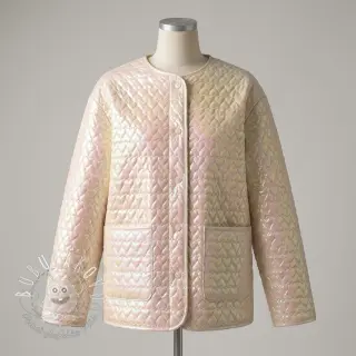 Prešívaná látka Fancy hearts baby pink