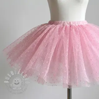Tyl na TUTU DOTS pink