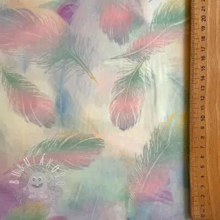 Bavlnená látka VOILE Feathers digital print
