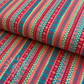 Bavlnená látka Bubble Stripe design A digital print