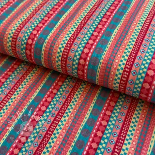 Bavlnená látka Bubble Stripe design A digital print