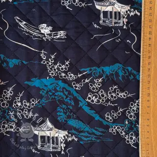 Bavlnená látka QUILT DOUBLE SIDED Square design B