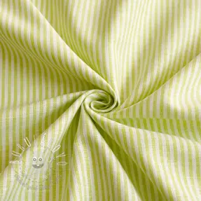 Ľan s bavlnou Stripe lime
