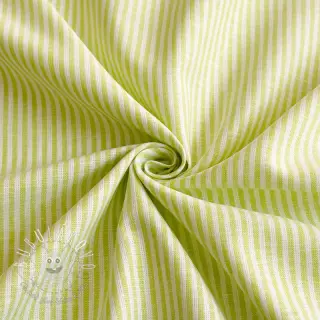 Ľan s bavlnou Stripe lime