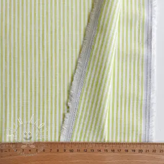 Ľan s bavlnou Stripe lime