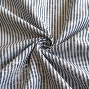 Ľan s bavlnou Stripe navy