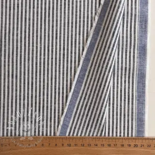 Ľan s bavlnou Stripe navy