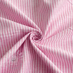 Ľan s bavlnou Stripe fuchsia