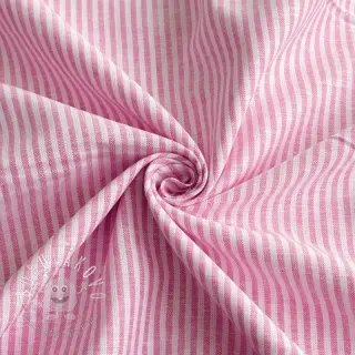 Ľan s bavlnou Stripe fuchsia