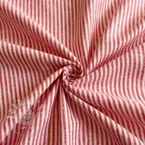 Ľan s bavlnou Stripe red