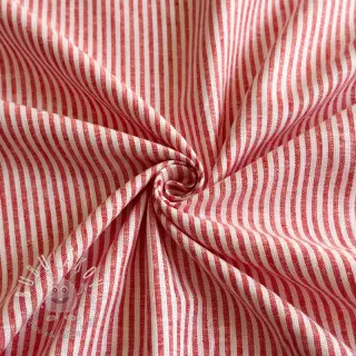 Ľan s bavlnou Stripe red