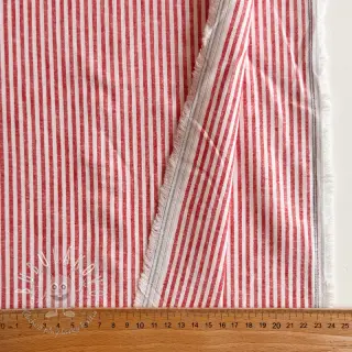 Ľan s bavlnou Stripe red