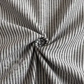 Ľan s bavlnou Stripe black