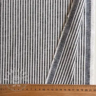 Ľan s bavlnou Stripe black