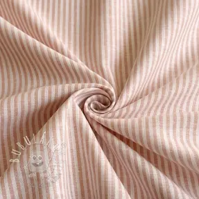 Ľan s bavlnou Stripe rose